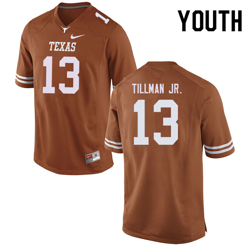 Youth #13 Marcus Tillman Jr. Texas Longhorns College Football Jerseys Sale-Orange